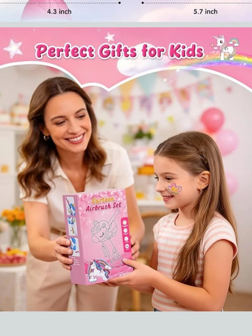 Unicorn Airbrush Art Pen - Pink and White Kids Toy